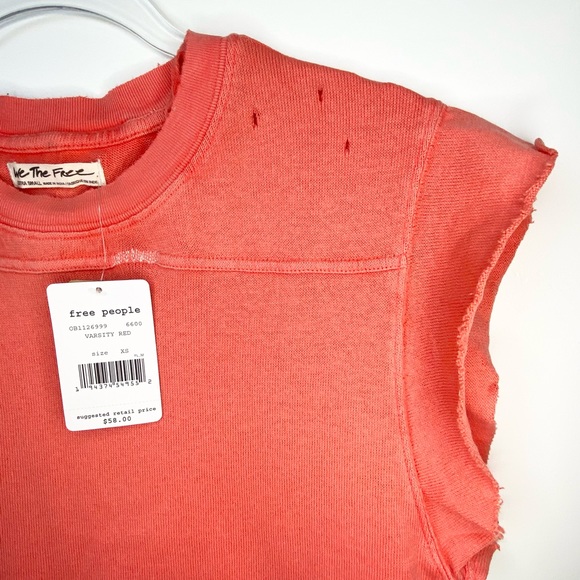 FREE PEOPLE We The Free Warrior Distressed Raw Hem Tee - Picture 9 of 11